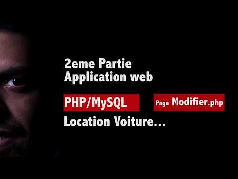 Application Web Dynamique PHP/MySQL Partie 2 #modifier