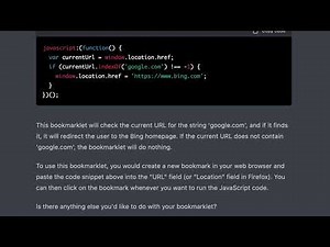 Using ChatGPT to make a JavaScript bookmarklet