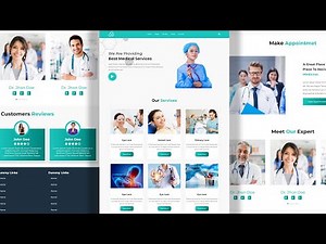 how to Create online hospital website using html css | Hospital website