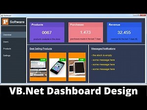 VB.Net - How To Design a Basic Dashboard In WindowsForm With No FrameWork And With Free Source Code