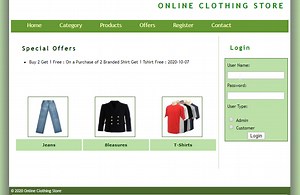 Online Clothing Store using PHP Free Source Code