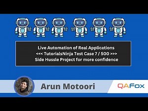 Live Automation of Real Projects using Selenium Java - TutorialsNinja Test Case 7/500 Automated