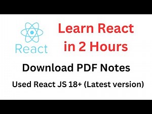 React JS Tutorial | React JS Crash Course in 2 Hours | React JS Version 18+ | Download PDF Notes