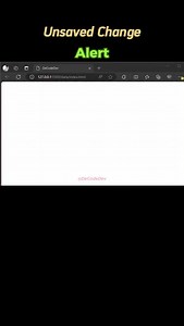 Unsaved Alert Using Javascript 😮 Boost your web dev skills Follow @de.code.dev for more @de.code.dev . . Learn Coding Frontend development, web development, HTML, CSS, JavaScript, React, Python #webdev #frontenddev #learntocode #javascript reactjs codinglife👩‍💻 | De.code.dev