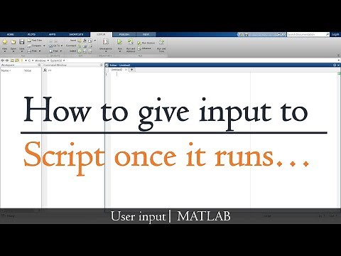 User input MATLAB Function | How to give user input in matlab script | MATLAB TUTORIALS | Mruduraj
