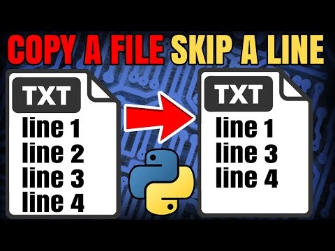 Copy a file, but SKIP a line! READ WRITE APPEND File management Python Tutorial for Beginners