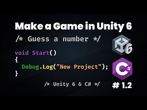 Unity C# Tutorial | Create Your First Unity Project & Setup | Console Game Development for Beginners