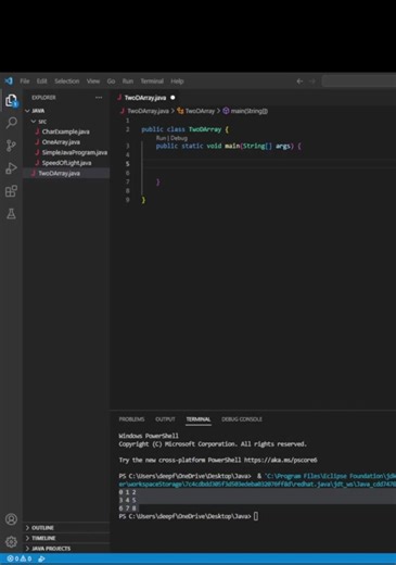 Java: Two Dimensional Array - create and traverse a two dimensional array in Java #java #javaprogramming #computerscience #stem #softwareengineering #coding