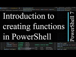 PowerShell 7 Tutorial 17: Introduction to Creating Functions