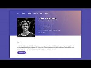 Responsive Personal Portfolio Website using HTML CSS and JavaScript