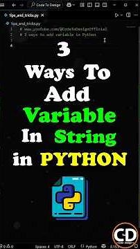 Three Ways To Add Variables In String In Python #python #coding #programming
