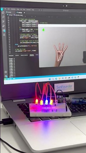 Control LEDs with Fingers Using Python & Arduino