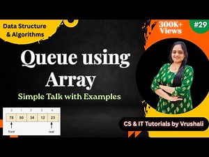 DSA 29 : Learn Queue Using Array Algorithm with Example | All Operations