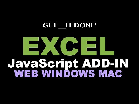 Develop Excel JavaScript Add-In for Web, Windows & Mac - Microsoft Office Programming Tutorial