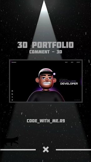Create a 3D Developer Portfolio Website using HTML, CSS & JavaScript 🚀