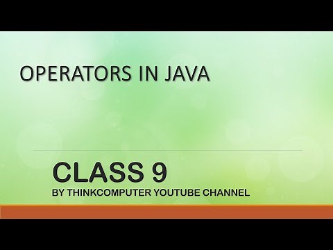 Operators in Java | Class 9 | ThinkComputer