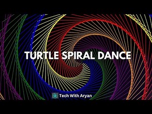 Python Animation Magic: The Vibrant Turtle Spiral Dance | Tech With Aryan