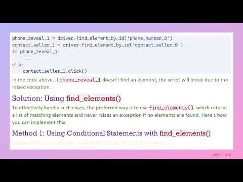 How to Handle Multiple Web Elements with Selenium in Python