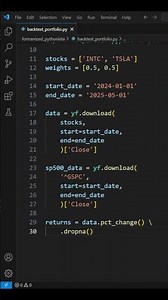 How to backtest a stock portfolio #python