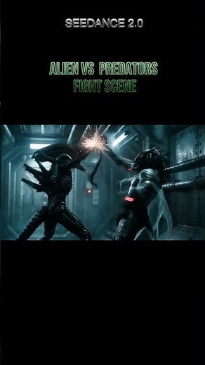 ALIEN VS PREDATOR Fight Scene in SEEDANCE 2.0