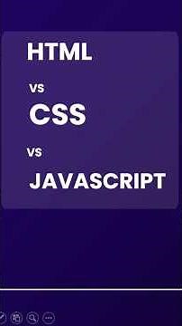 JavaScript vs HTML vs CSS 🔥 Explained in Simple Words | Web Development Basics #htmlcss #coding