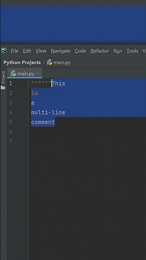 This is a multi-line comment in Python #shorts