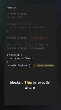 Stop using var! 🛑 (let vs const vs var) #javascript #shorts