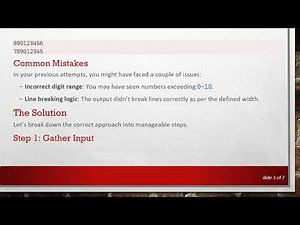Creating a Rectangle with 0-10 Digits in Python
