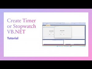 How to Create Timer or Stopwatch VB.NET