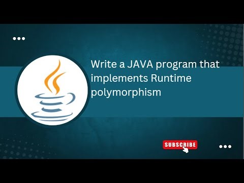 Exercise -5 c) Write a JAVA program that implements Runtime polymorphism