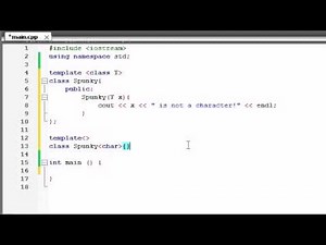 Buckys C++ Programming Tutorials - 61 - Template Specializations