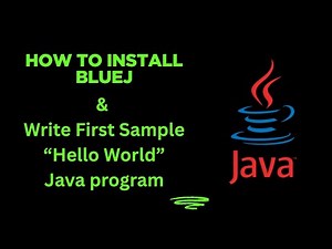 how to Download and Install Bluej in windows 11 and Write a First Java Program