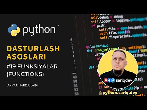 #19 Python Darslari | Funksiya