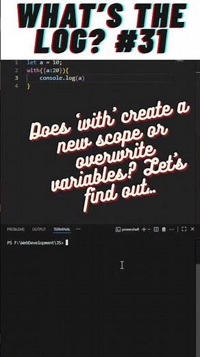JavaScript with Statement Twist 🌀 | What’s the Log? 32