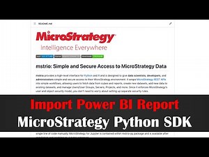 Import Power BI Report to MicroStrategy Cube with mstrio-py