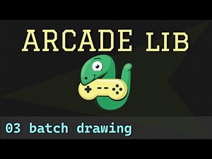 Python Arcade library - 03 - batch drawing using ShapeElementLists