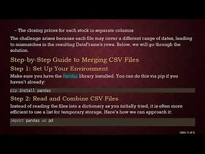 Merging CSV Files into One DataFrame in Python with Pandas