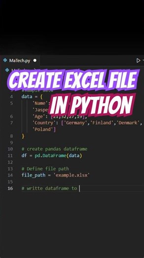 How to Create Excel file in Python #python #pythonprogramming #programming #spreadsheets