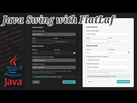 Java Swing with FlatLaf - Design UI Request Payment Form