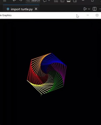 Amazing spiral shape in python#coding #shortvideo # #correctcoding#programminglanguageof2026#python
