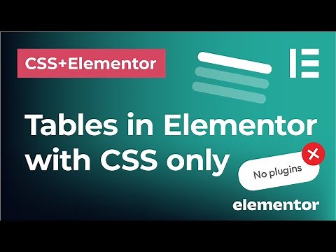 Make text tables in Elementor using CSS only | No plugins, no HTML