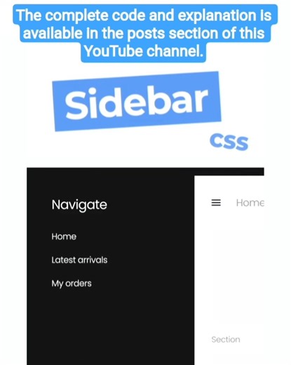 📔Siderbar Navigation #css #html #javascript #navigation #tutorial #full #coding #animation #tips #xd