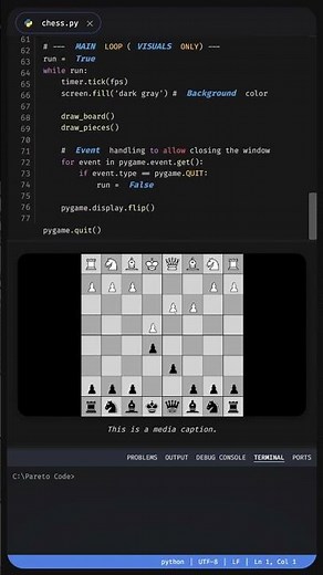 Python Chess game in 30 Seconds!