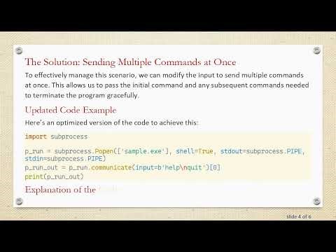 How to Pass Commands to subprocess in Python