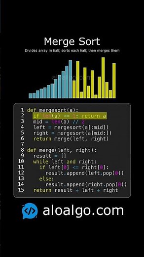 Merge Sort Explained Visually 🔀