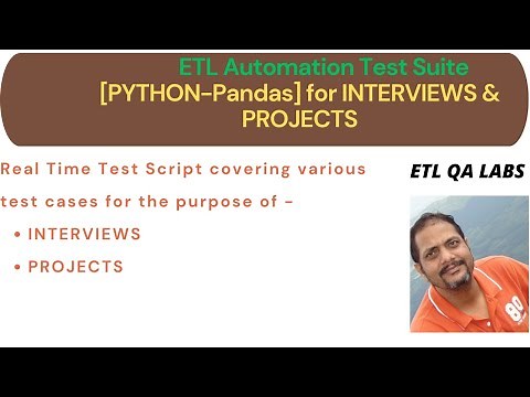 ETL Test Automation Suite : Test Script using Python Pandas