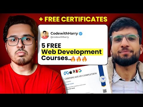 5 Free Full Stack Web Development Course with Certificates | Free Web development Full Course 2026