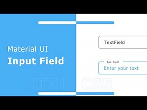 Material design Input field using HTML and CSS