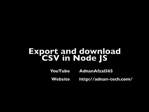 How to export and download CSV in Node JS