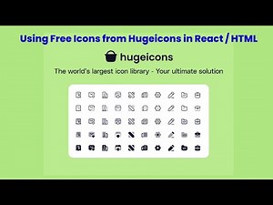 Learn How to Use Free Icons from Hugeicons in React JS and HTML!